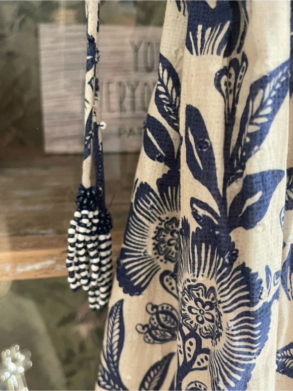 FARM Rio Navy & Cream Floral Tie-Shoulder Maxi Dress - Picture 4 of 5